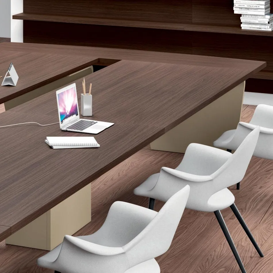 Besprechungstisch aus Melamin von Andrea Stramigioli - Butterfly Viadurini