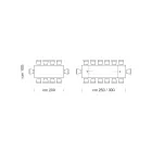 Moderner ausziehbarer Tisch auf 300 cm aus Laminat und Glas, hergestellt in Italien – Tear Viadurini