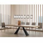 Moderner ausziehbarer Tisch Bis 260/280 cm in Holz und Metall - Teramo Viadurini