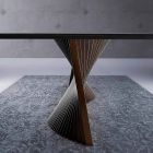 Moderner Tisch mit Steinzeugplatte in Marmoroptik, hergestellt in Italien, Adrano Viadurini