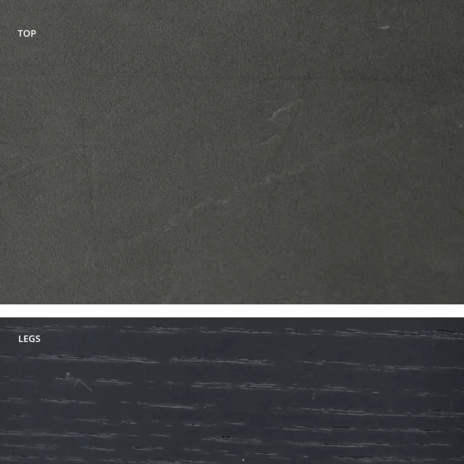 Moderner Tisch mit Steinzeugplatte in Marmoroptik, hergestellt in Italien, Adrano Viadurini