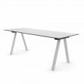 Moderner Outdoor Design Tisch aus Metall und HPL Made in Italy - Denzil