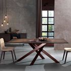 Moderner Tisch aus Glaskeramik und Metall, hergestellt in Italien, Dionigi Viadurini