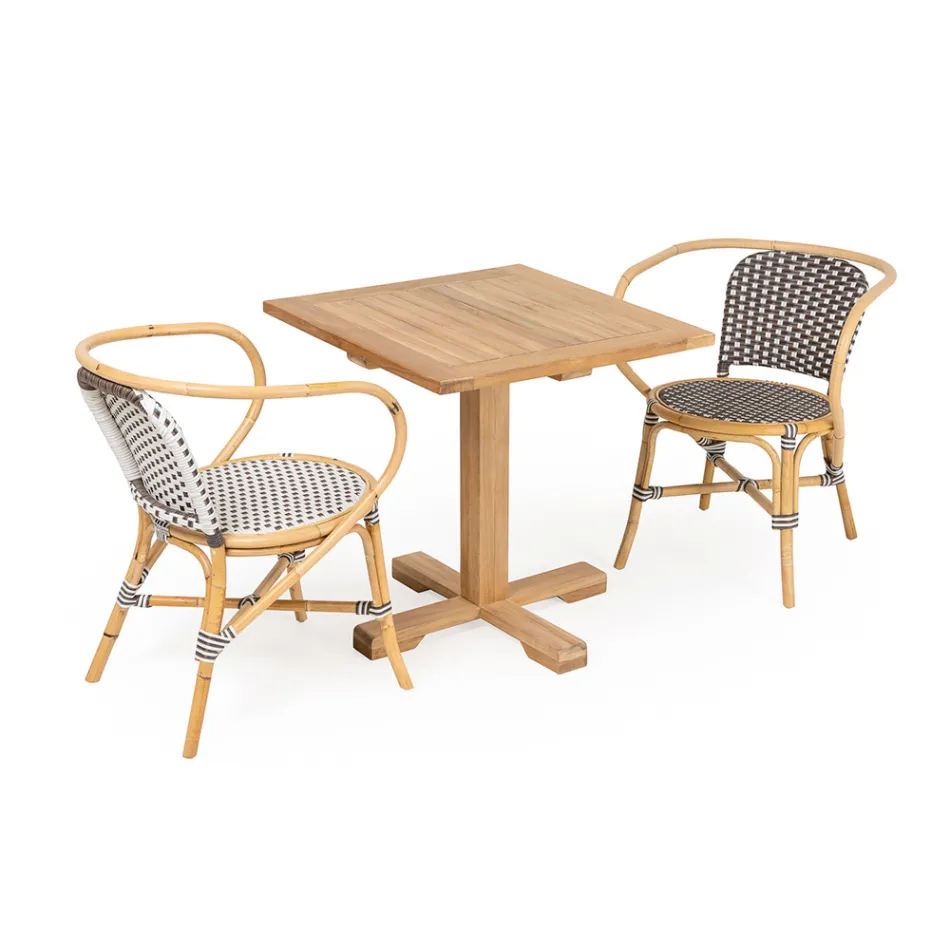 Gartentisch mit Mittelfuß in verschiedenen Größen - Yggdrasil Viadurini