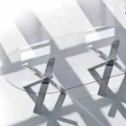 Ovaler Designtisch aus Glas 280x120cm Made in Italy Tree Viadurini