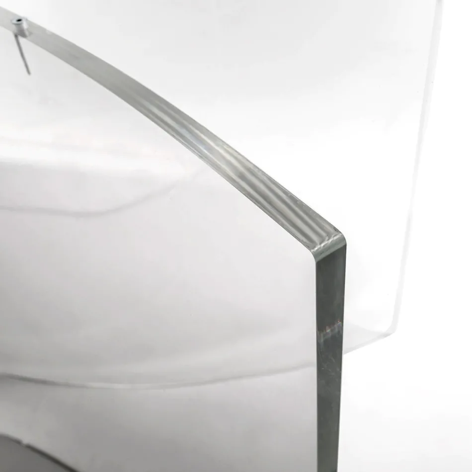 Ovaler Tisch aus transparentem Plexiglas, hergestellt in Italien - Gabriela Viadurini