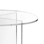 Ovaler Tisch aus transparentem Plexiglas, hergestellt in Italien - Gabriela Viadurini