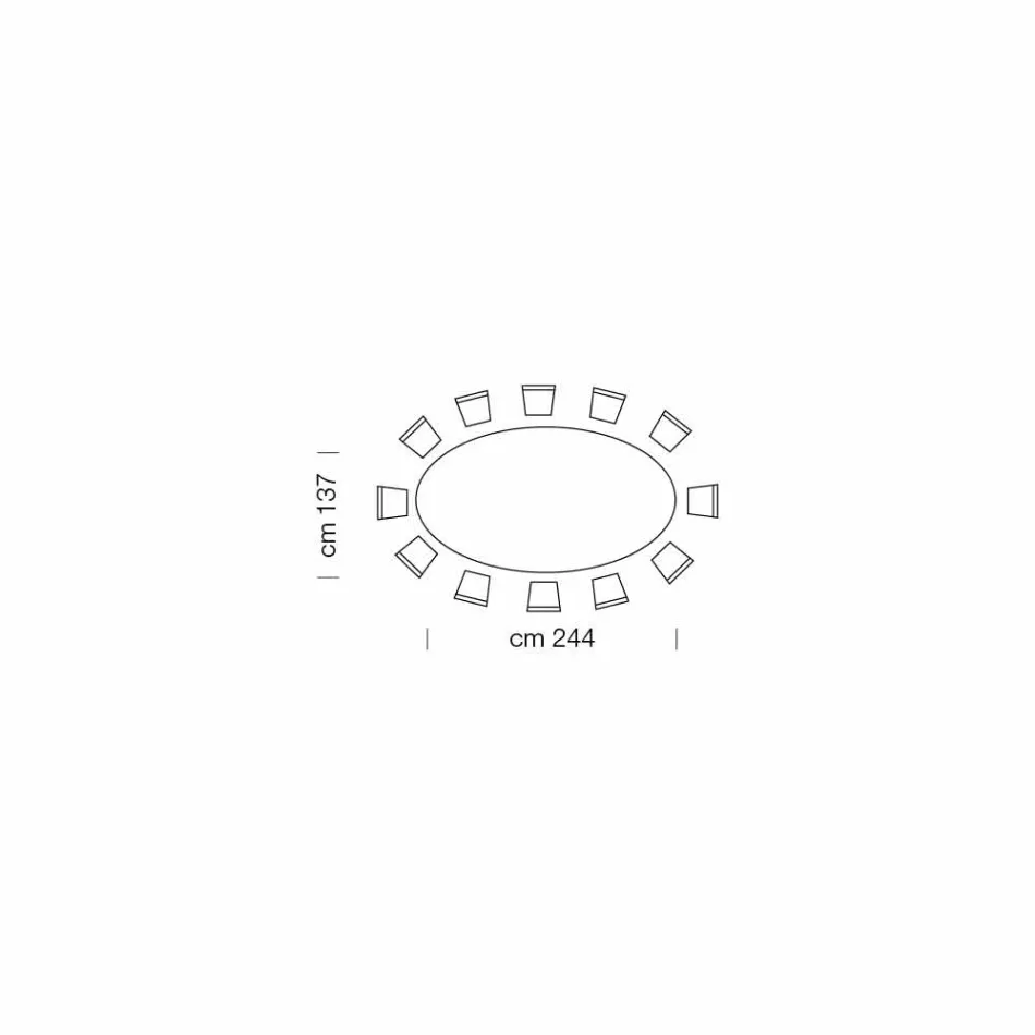 Moderner ovaler Tisch aus Carrara- oder schwarzem Marquinia-Marmor, hergestellt in Italien – Dollars Viadurini