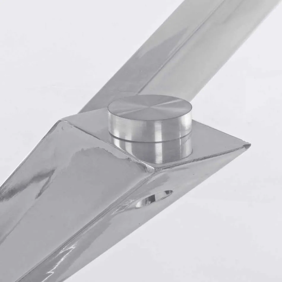 Homemotion Esstisch mit gehärteter Glasplatte - Denda Viadurini