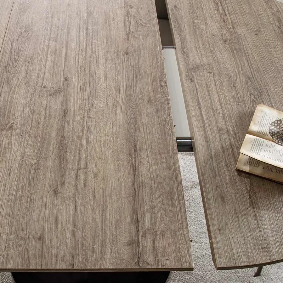 Esstisch mit ausziehbarer runder Platte bis zu 170 cm - Moreno Viadurini