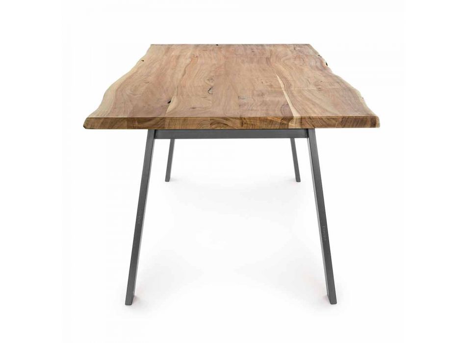 Design Esstisch aus Holz und Stahl Homemotion - Cannes Viadurini