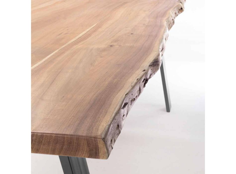 Design Esstisch aus Holz und Stahl Homemotion - Cannes Viadurini