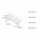 Tischplatte aus extra klarem Glas und Metallbeinen 3 Ausführungen 4 Größen - Speck Viadurini