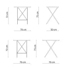 Klappbarer Gartentisch aus verzinktem Stahl Made in Italy - Akila Viadurini