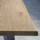 Plated Table aus geknoteter Masellato-Eiche und Metall Made in Italy - Luanda Viadurini