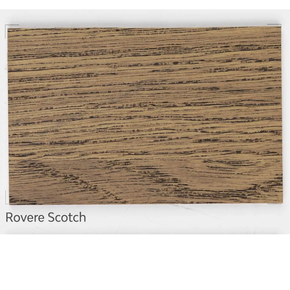 Plattierter Tisch aus Asteiche furniert und Metall Made in Italy - Luanda Viadurini