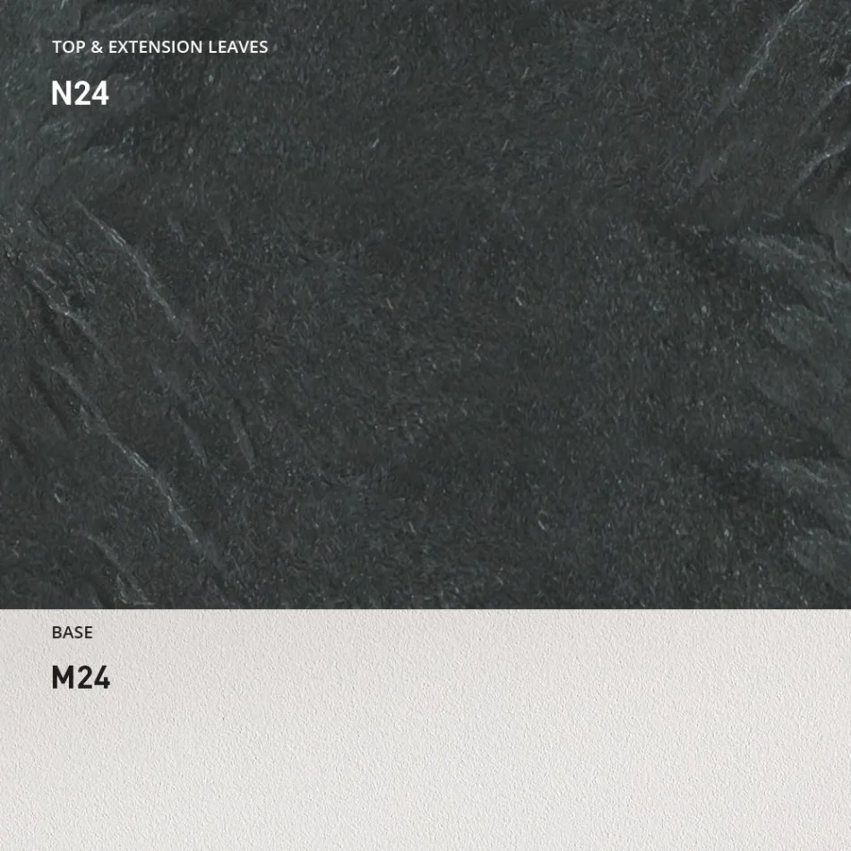 Ausziehbarer Esstisch 190 cm Metall und Holz Made in Italy - Euklidisch Viadurini