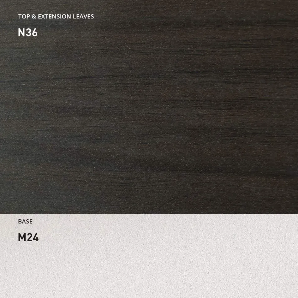 Ausziehbarer Esstisch 190 cm Metall und Holz Made in Italy - Euklidisch Viadurini