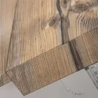 Ausziehbarer Esstisch bis 255 cm aus Plexiglas und Holz Made in Italy - Francoise Viadurini