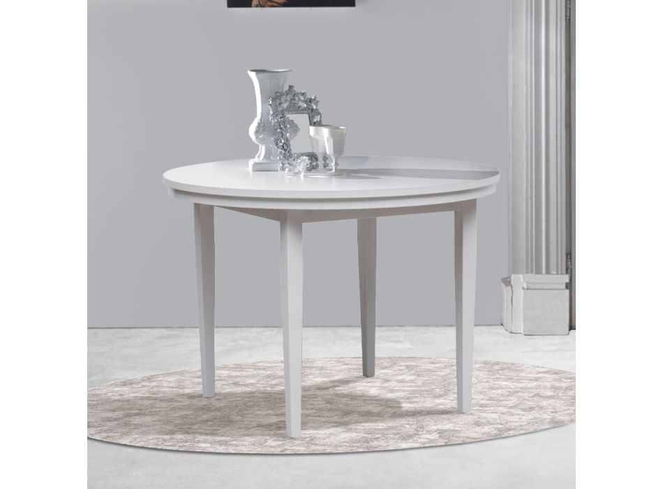 Ausziehbarer Esstisch bis zu 150 cm in Holz und Laminatplatte - Fabienne Viadurini