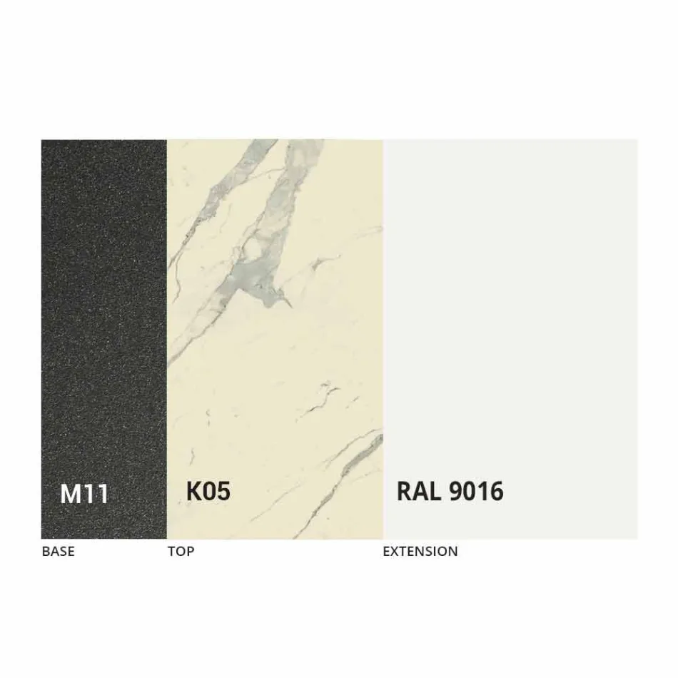 Ausziehbarer Esstisch Keramikplatte bis zu 2,8 m Made in Italy - Paoluccio Viadurini