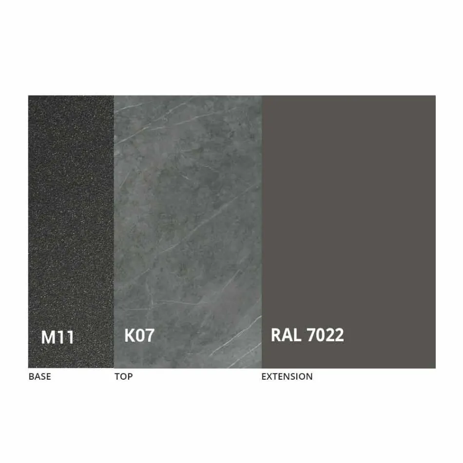 Ausziehbarer Esstisch Keramikplatte bis zu 2,8 m Made in Italy - Paoluccio Viadurini