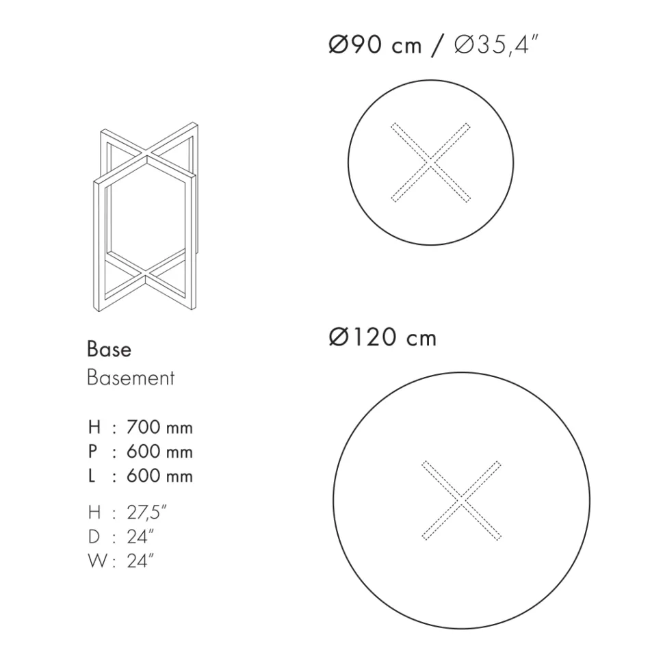 Esstisch mit runder Platte aus Feinsteinzeug Made in Italy - Emilio Viadurini