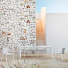 Garten-Esstisch aus Aluminium und HPL oder Gres, verschiedene Ausführungen – Filomena Viadurini