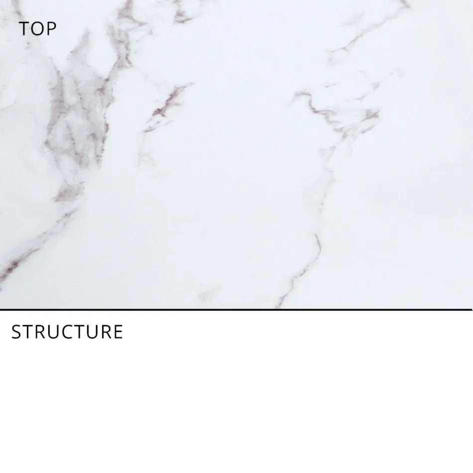 Garten-Esstisch aus Aluminium und HPL oder Gres, verschiedene Ausführungen – Filomena Viadurini