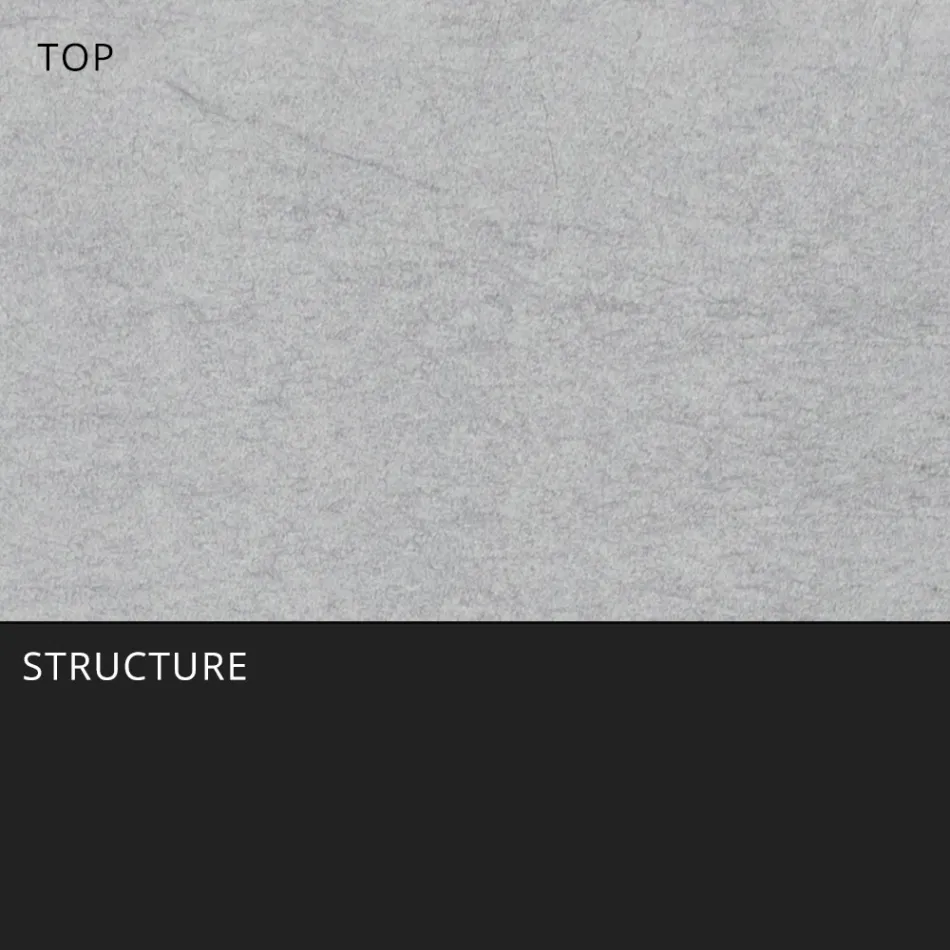 Garten-Esstisch aus Aluminium und HPL oder Gres, verschiedene Ausführungen – Filomena Viadurini