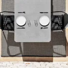 Garten-Esstisch aus Aluminium und HPL oder Gres, verschiedene Ausführungen – Filomena Viadurini