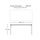 Tischplatte für den Garten-Esstisch aus Feinsteinzeug Made in Italy - Tarik Viadurini