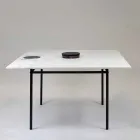 Quadratischer Esstisch mit Vase und Marmoreinlage 140 cm Luxury - Vesuvio Viadurini