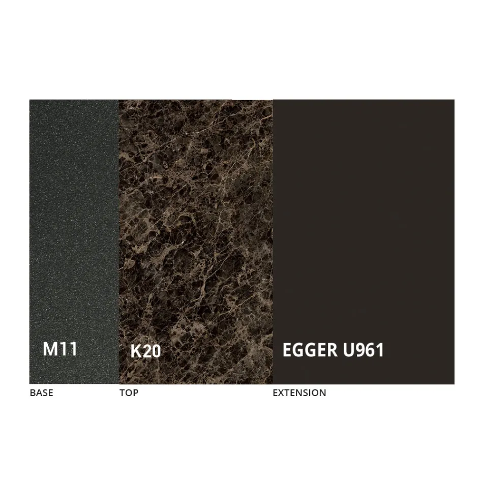 Runder Esstisch ausziehbar auf 270 cm aus Keramik Made in Italy - Muschio Viadurini