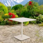 Quadratischer Tisch 80x80 cm Outdoor aus Beige Aluminium - Alfresco Viadurini