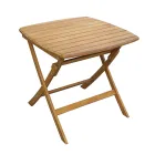 Quadratischer Gartentisch aus Akazienholz - Sunset Viadurini