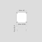 Fester Tisch Design Platz MDF und Luigi verchromtem Stahl Viadurini