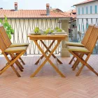 Rechteckiger Gartentisch 120x70 cm aus Teakholz - Alba Viadurini