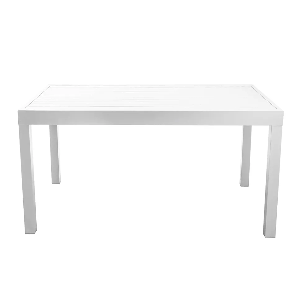Rechteckiger Tisch ausziehbar auf 210 cm aus Aluminium - Pennarello Viadurini
