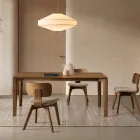 Rechteckiger Achtsitzer-Tisch aus MDF und umweltfreundlichem Holz, verschiedene Ausführungen - Enea Viadurini