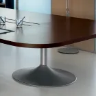 Besprechungstisch aus geformtem Melamin in dunkler Eiche - Gaelle Viadurini