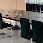 Besprechungstisch aus geformtem Melamin in dunkler Eiche - Gaelle Viadurini