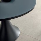 Runder Outdoor-Tisch aus pulverbeschichtetem Aluminium und Glas – Arcade Viadurini