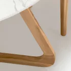 Runder Gartentisch aus Calacatta Oro-Keramik Made in Italy - Pegaso Viadurini