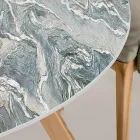 Runder Außentisch aus ikonischer Cyprus-Keramik Made in Italy - Pegaso Viadurini