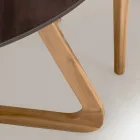 Runder Außentisch aus Metall Corten Keramik Made in Italy - Pegaso Viadurini