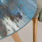 Runder Outdoor-Keramiktisch Thunderstorm Made in Italy - Pegaso Viadurini