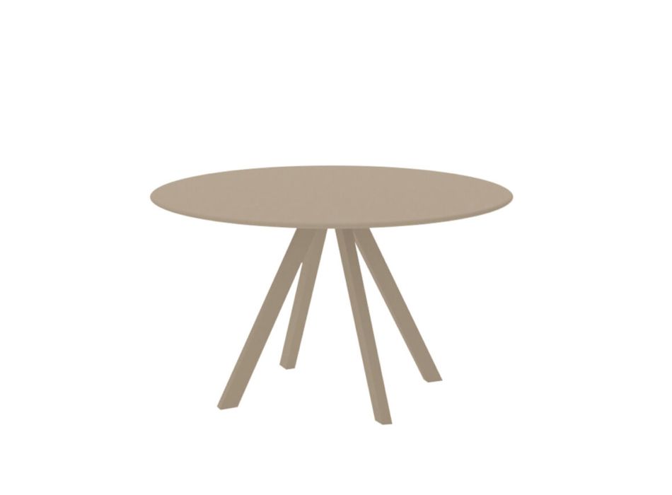 Runder Gartentisch aus verzinktem Stahl Made in Italy - Brienne Viadurini