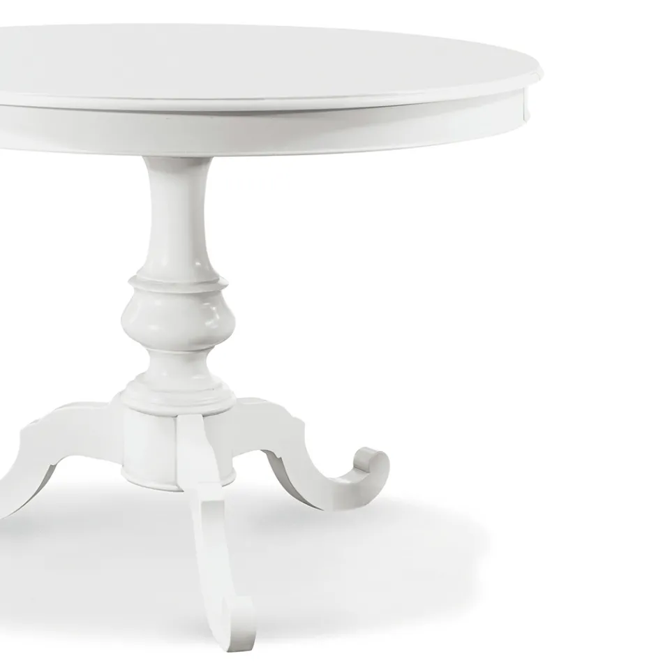 Runder ausziehbarer Wohnzimmertisch aus Holz, hergestellt in Italien – Vittoria Viadurini