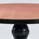 Runder Tisch im klassischen Design aus poliertem Mahagoni, Durchmesser 150cm, Akim Viadurini
